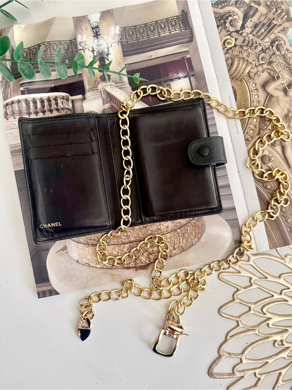 Chanel Caviar Mini Wallet with Chain Belt